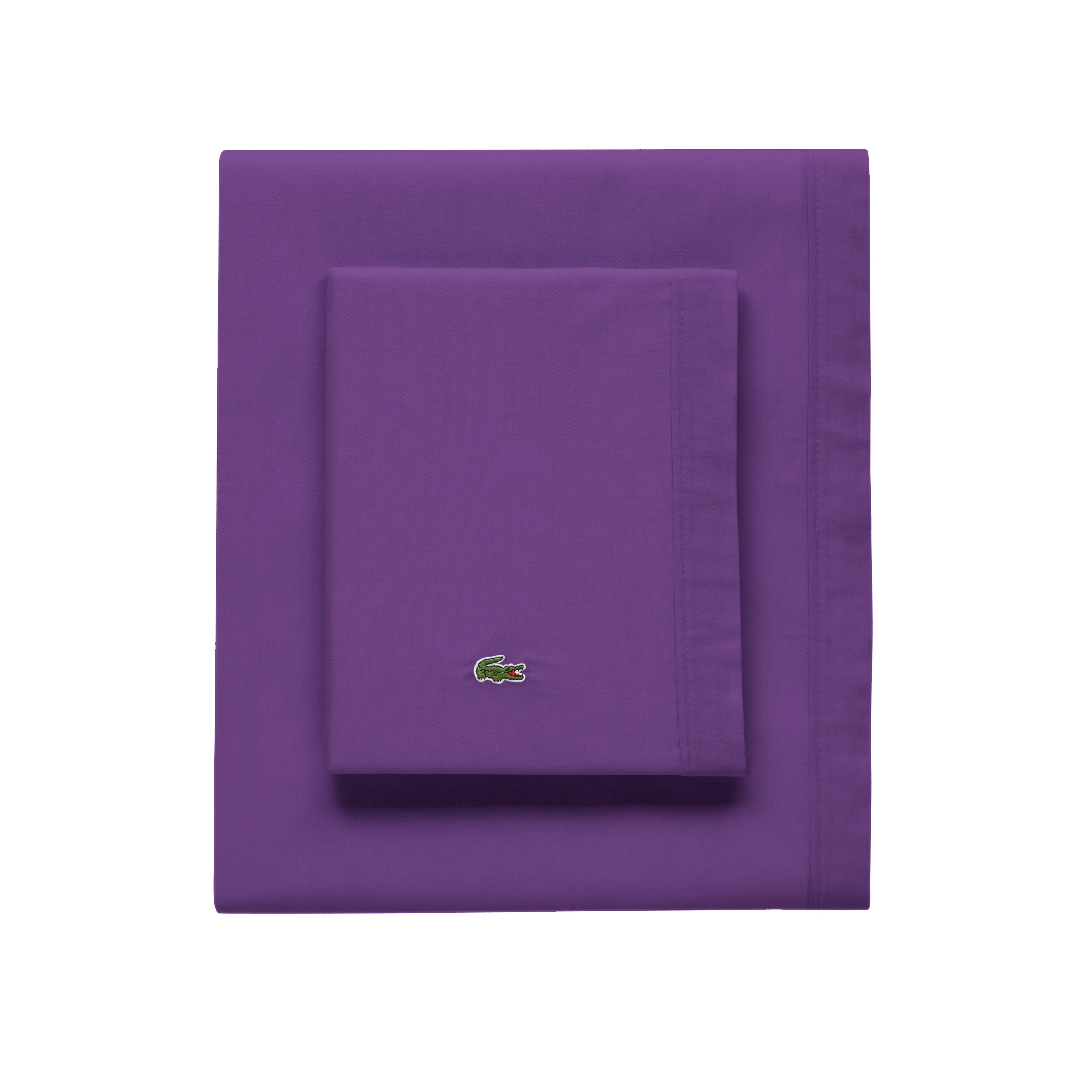 Lacoste solid cotton percale queen sheet set online